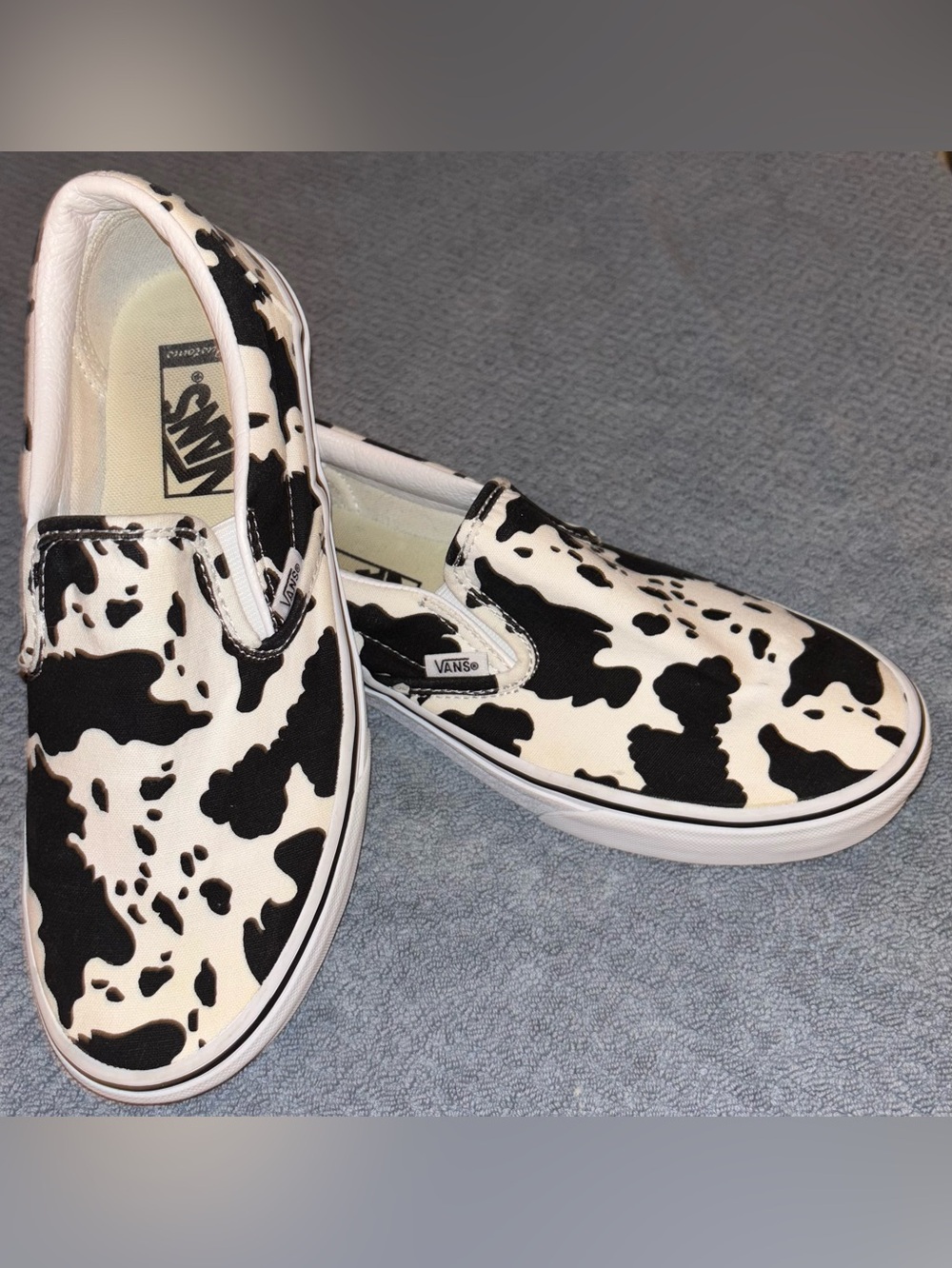 Vans Customs Classic Slip-On Cow Print - NWOT Sz. 8 - Picture 2 of 6